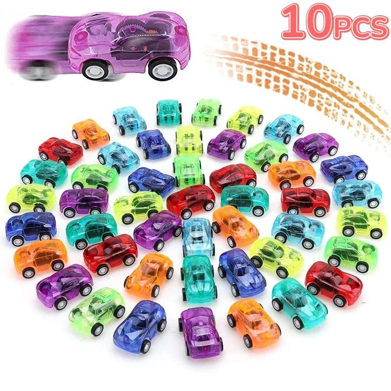 10/1Pcs Pull Back Racer Mini Car Toys Kids Birthday Party Favor Supplies Mini Car Gifts Plastic Vehicle Set Fast Racing Car Toys - SwiftTrends™