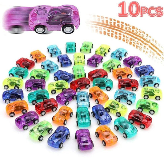 10/1Pcs Pull Back Racer Mini Car Toys Kids Birthday Party Favor Supplies Mini Car Gifts Plastic Vehicle Set Fast Racing Car Toys - SwiftTrends™