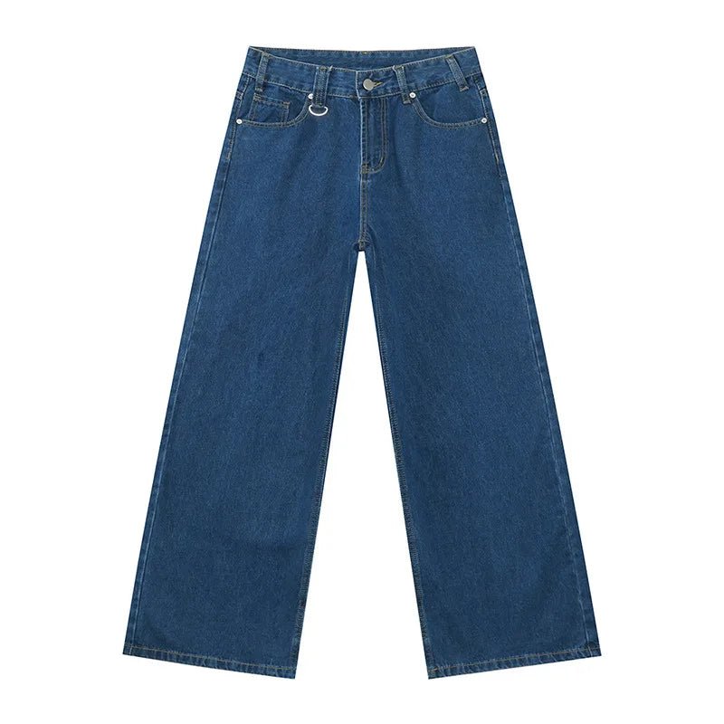 IEFB Summer Men's Denim Pants Old Blue Washed Male Jeans Straight Casual Menwear Loose Wide Leg Trousers New Fashion 9C354 - SwiftTrends™