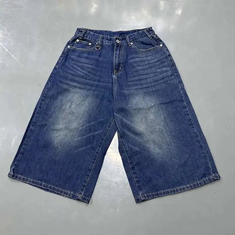 IEFB Summer Men's Denim Pants Old Blue Washed Male Jeans Straight Casual Menwear Loose Wide Leg Trousers New Fashion 9C354 - SwiftTrends™