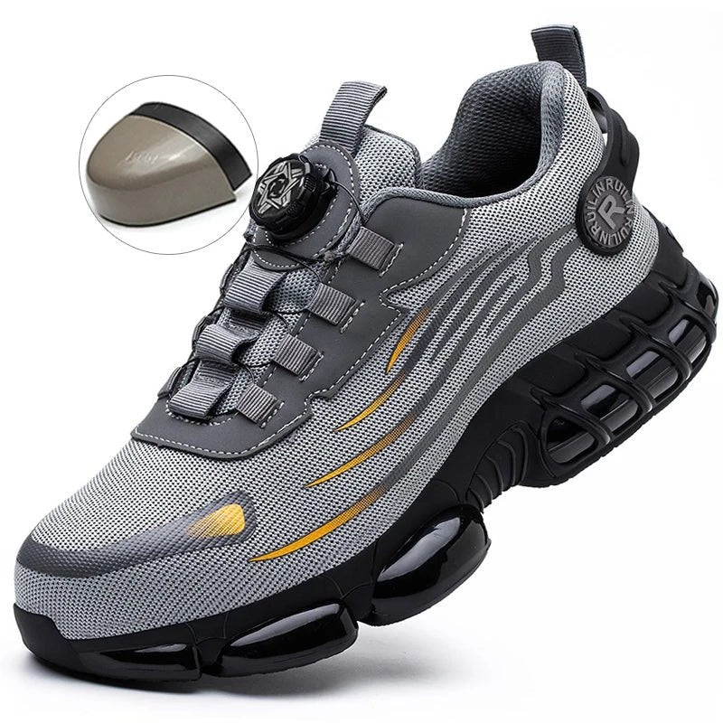 Indestructible Steel Toe Protective Safety Shoes Slip Resistant Abrasion Resistant Work Shoes Men Tough Comfortable Sneaker ﻿ - SwiftTrends™