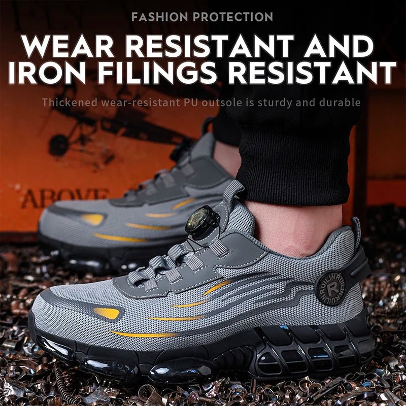 Indestructible Steel Toe Protective Safety Shoes Slip Resistant Abrasion Resistant Work Shoes Men Tough Comfortable Sneaker ﻿ - SwiftTrends™