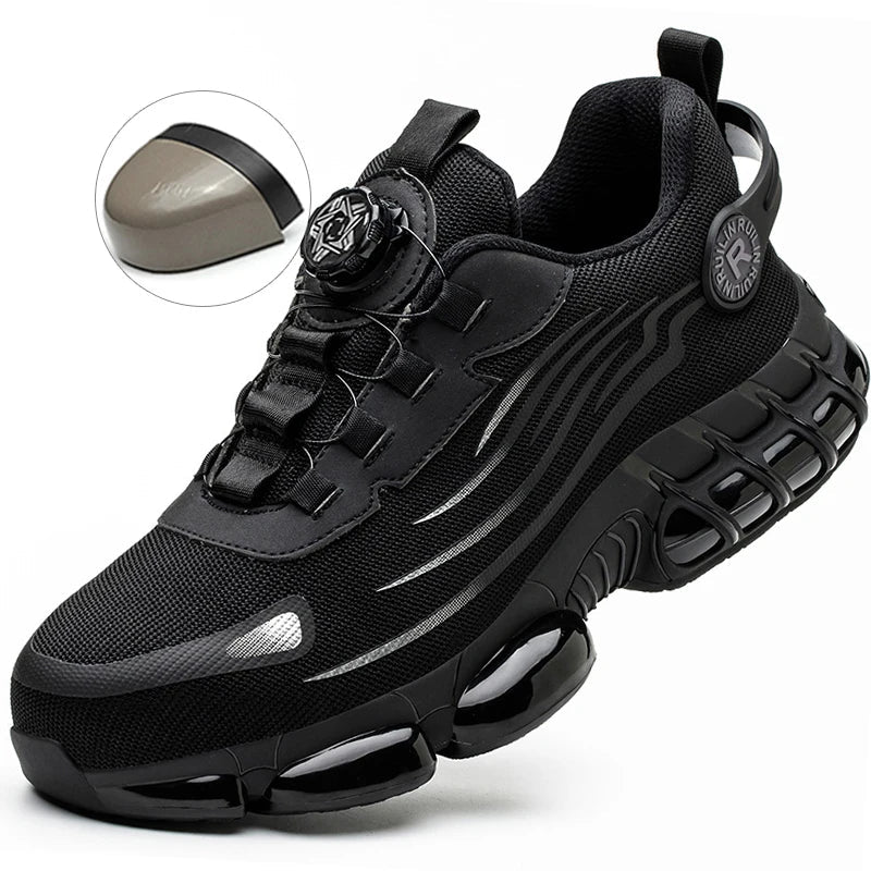 Indestructible Steel Toe Protective Safety Shoes Slip Resistant Abrasion Resistant Work Shoes Men Tough Comfortable Sneaker ﻿ - SwiftTrends™