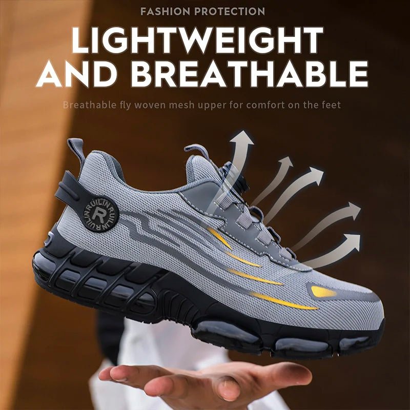 Indestructible Steel Toe Protective Safety Shoes Slip Resistant Abrasion Resistant Work Shoes Men Tough Comfortable Sneaker ﻿ - SwiftTrends™