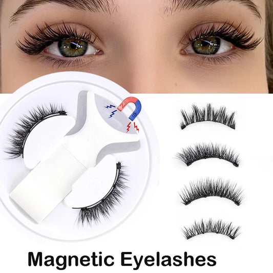 New 1 Pair Magnetic Eyelashes Set Fluffy Mink Lashes 5 Styles Reusable Magnetic Eyelash and Tweezers Kit Lash Extensions Makeup - SwiftTrends™