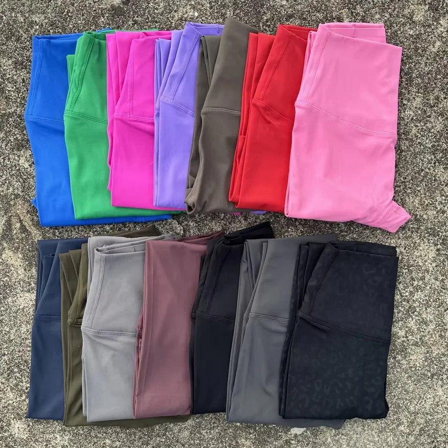 Solid Color Back Waist Pocket High Waist Fitness Yoga Legging soft Women Sport Pant Tight Butter Athletic Gym Ankle - Length Pants - SwiftTrends™