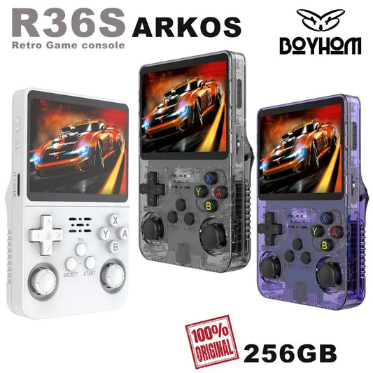 TOP Sale BOYHOM 256G/128G/64G R36S ARKOS 2.0 Retro Game Console 3.5'' IPS screen,Portable Pocket Game Player for children gift - SwiftTrends™