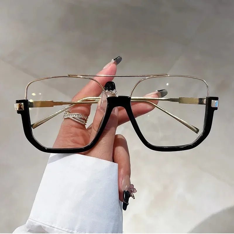 Trendy Polygonal Punk Sunglasses Oversized Goggle Advanced Sense One Piece Large Frame Sun Glasses New Steampunk Eyewear UV400 - SwiftTrends™